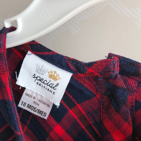 Plaid Holiday Party Dress - Picture 3 of 5